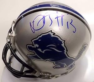 Nate Burleson Detroit Lions Signed Mini Helmet Coa