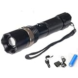 UAG Tactical 180+ Lumens Rechargeable L.E.D. With Strobe Feature Military Flashlight Police Security Shotgun Rifle Paintball Airsoft LED Light Kit Includes: Rapid AC Wall Charger, Rapid DC Car Charger, Rechargeable Battery, Serrated Self Defense Bezel, Lanyard