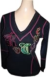 Rocawear - Rocawear V Neck Long Sleeved Black Tee Shirt (FREE Priority Mail Shipping)