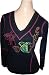 Rocawear V Neck Long Sleeved Black Tee Shirt (FREE Priority Mail Shipping)