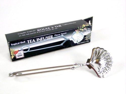 Childrens Toyshop  Gourmet Food : Time for Tea Perfect Cup of Tea English Original Shell Shaped Spoon Pincer Infuser