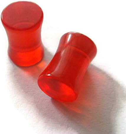 Pair 2g 2 Gauge 6mm Acrylic Double Flare Ear Plugs Rings Earlets Lobe Earrings Body Piercing