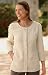 Jewel-Neck Linen Jacket
