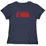 T-SHIRT WOMAN NAVY BLUE  KISS ME , I'M FROM LA ROMANA  DOMINICAN REPUBLIC