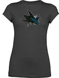 San Jose Sharks Women's Tri-Blend Blasted Tee