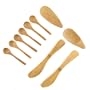 10pc Bamboo Utensil Assortment: 2 Knives, 2 Scoops, and 6 Spice Spoons