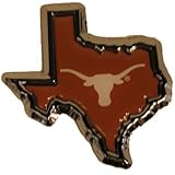University of Texas Longhorns "Orange State Shape Longhorn" Color & Chrome Plated Premium Metal Car Truck Motorcycle NCAA College Emblem