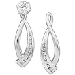 14K White Gold Diamond Earring Jackets - 0.20 Ct.