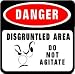 DANGER DISGRUNTLED AREA joke office NEW sign