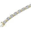 14K Two-Tone Gold Diamond Bracelet - 4.00 Ct.