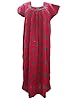 Maroon Cotton Kaftan Dress Paisley Printed Caftan