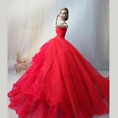 MWV Barbie Doll Holiday Dress My Love Is A Red Red Rose