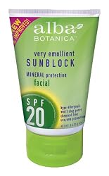Alba Botanica Mineral Sunblock, Facial SPF 20, 4-Ounce Tube (Pack of 2)