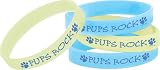 Designware Party Pups Rubber Bracelet, 4-Count Packages (Pack of 6)
