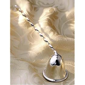 8 Long Sterling Silver Twist Handle Candle Snuffer by Empire Silver