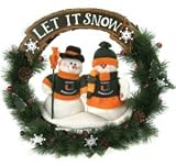 Miami Hurricanes 20 Team Snowman Wreath - COLLEGE ATHLETICS Sports Merchandise