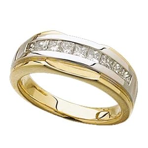 Two Tone Men's Diamond Ring