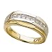 1.00Ct.T.W. Princess Cut Diamonds, 14Kt. Two Tone Gold. Men's Diamond Ring