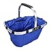 Latsin Garden Collapsible Foldable Picnic Tote Basket, Lightweight with Solid Strick with Aluminum Alloy Frame(Blue)
