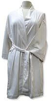 Aquis Essentials Silky Robe, One Size, White