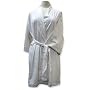 Aquis Essentials Silky Robe, One Size, White
