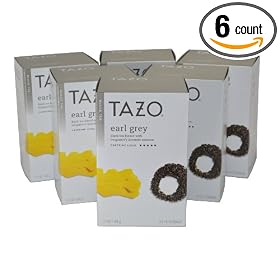 Tazo Earl Grey Black Tea, 20-Count Tea Bags (Pack of 6)