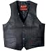 Hot Leathers Black XX-Large Heavyweight Cowhide Motorcycle Leather Vest