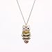 Qiyun Cute Princess Owl Bird Pendant Necklace Chain