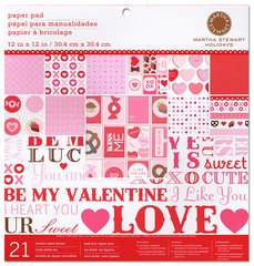 Martha Stewart Paper Pad 12x12 Valentine's Day