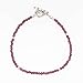 Tiny Round Garnet Gemstone Bead Toggle Bracelet with Sterling Silver Accents, 7 1/4" Length, #7524