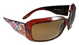 Tattoo Butterfly Skulls Sunglasses Brown Frames Amber