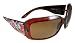Tattoo Butterfly Skulls Sunglasses Brown Frames Amber