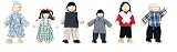 Maxim 6 Pc Family Dolls Asian