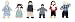 Maxim 6 Pc Family Dolls Asian