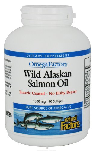 Natural Factors – OmegaFactors Wild Alaskan Salmon Oil mg. – 90 Softgels 1000