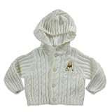 Walt Disney Collection - Newborn Boys And Girls Hooded Winnie The Pooh Cardigan Sweater, Cream