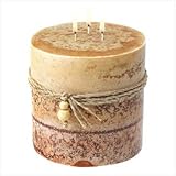 Oversized Pillar Rustic Wood Spice Candle