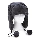 Ladies/Womens Faux Fur Thermal Trapper/Ski Hat with Pom-Poms
