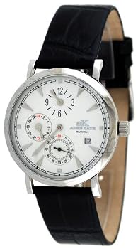Adee Kaye #AK4001-M Men's Leather Strap Mechanical Watch
