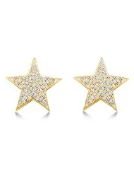 0.25 cttw. Diamond Star Earrings 10K White Gold