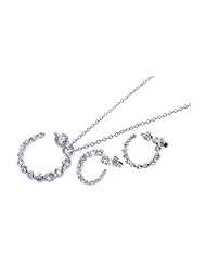Nickel Free Sterling Silver Pendant & Earring Sets CZ Matching Set