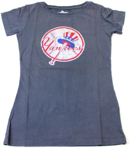 New York Yankees MLB Women's Brass Tacks Vintage Logo T-shirt (XSmall)