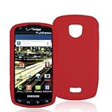 Red Silicone Rubber Gel Soft Skin Case Cover for Samsung Droid Charge 4G LT ....