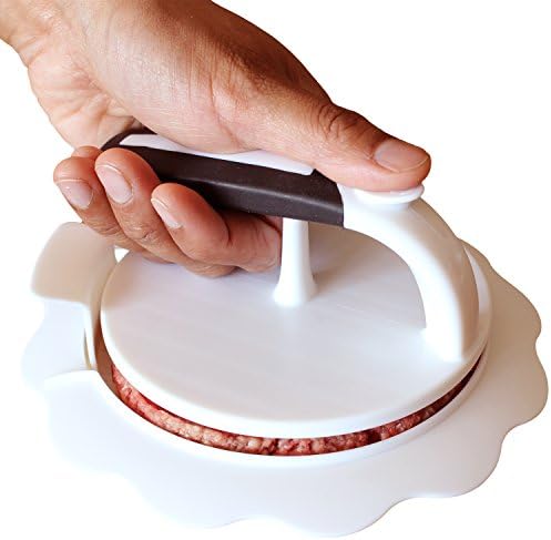 Best Burger Press, Hamburger Patty Maker from IntoHome Products Offer Easy to Make 4.5" Patties with Three Piece Removal Tray Design, Includes Wax Parchment Paper Discs, Enjoy Your Perfect Gourmet Burgers Now!