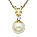 10k Yellow Gold 8mm Freshwater Pearl with Diamond