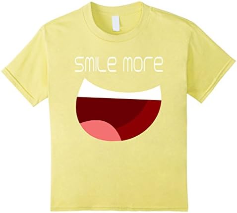 Kids Smile more t shirt 8 Lemon