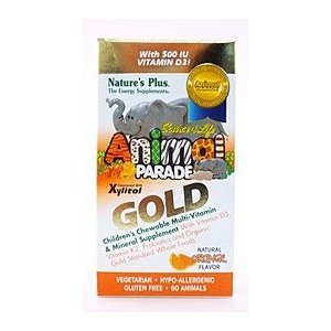 SOL Animal Parade Gold-Children's Multi-Vitamin & Mineral Orange Flavor - 60 - Chewable