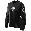Fox Racing Blackout Women's Off-Road Motorcycle Jersey w/ Free B&F Heart Sticker - Black