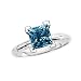 Jewelry : 1.51 ct. Blue - I1 Princess Cut Diamond Solitaire Ring
