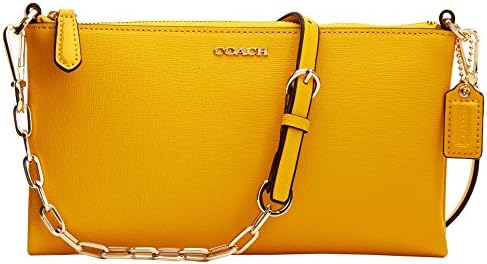 Coach Kylie Crossbody In Saffiano Leather (Light Gold/Sunglow)